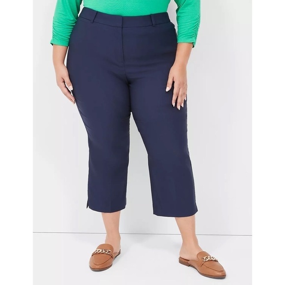 Lane Bryant 4-Season Navy Blue Capri Pants Sz 24 - Picture 1 of 9
